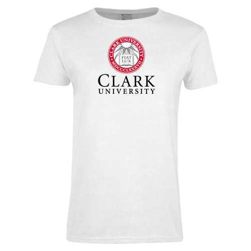  Womens White Short Sleeve Tee - Institutional Logo