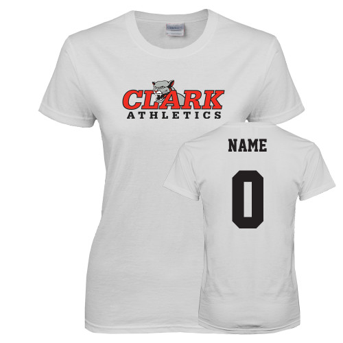  Womens White Short Sleeve Tee - Primary Logo
