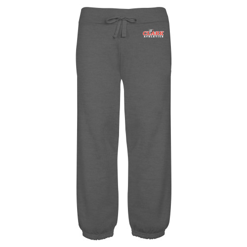  ENZA Womens Dark Heather Banded Fleece Capri - Primary Logo