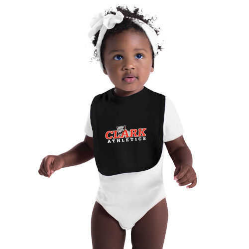  Black Baby Bib - Primary Logo