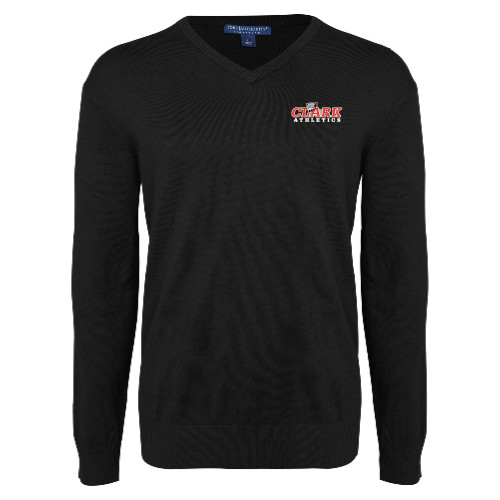 Black VNeck Sweater - Primary Logo