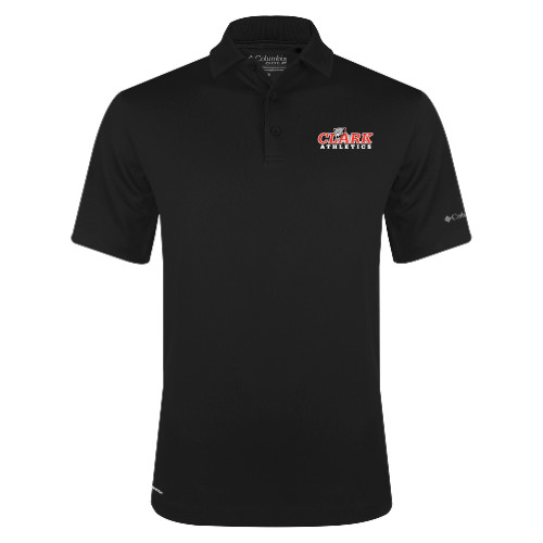  Columbia Black Omni Wick Drive Polo - Primary Logo