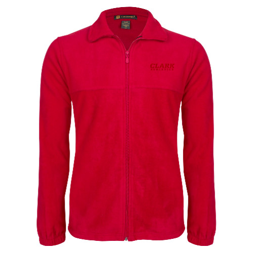  Red Fleece Full Zip Jacket - Clark Athletics