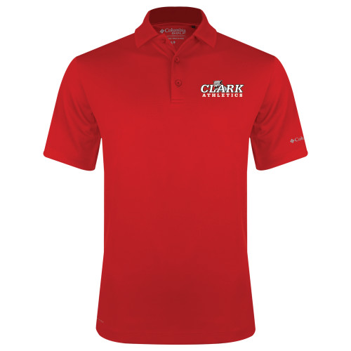  Columbia Red Omni Wick Drive Polo - Primary Logo