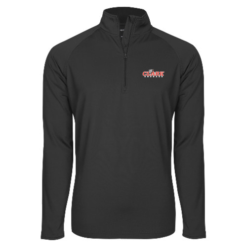  Sport Tek Charcoal Sport Wick Stretch 1/2 Zip Pullover - Secondary Logo