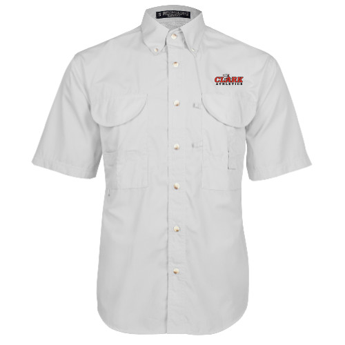  White Fishing Shirt Performance Short Sleeve - Primary Logo