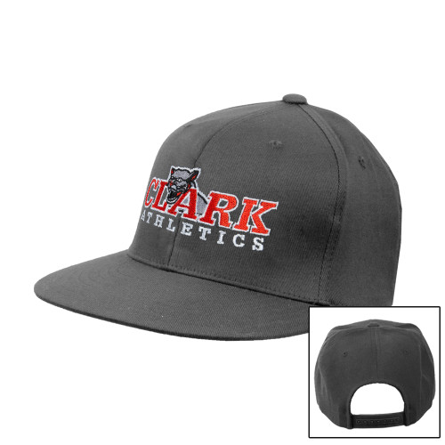  Charcoal Flat Bill Snapback Hat - Primary Logo