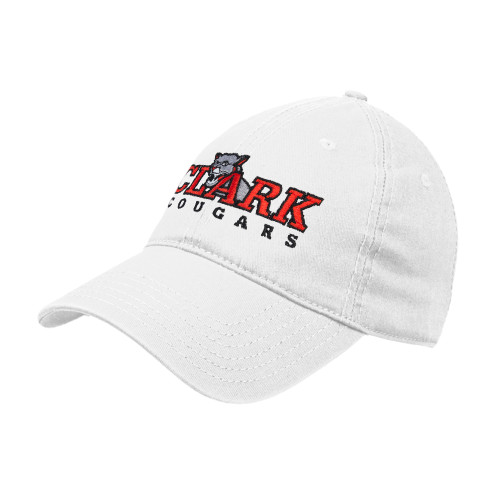  White Unstructured Adjustable Low Profile Hat - Secondary Logo