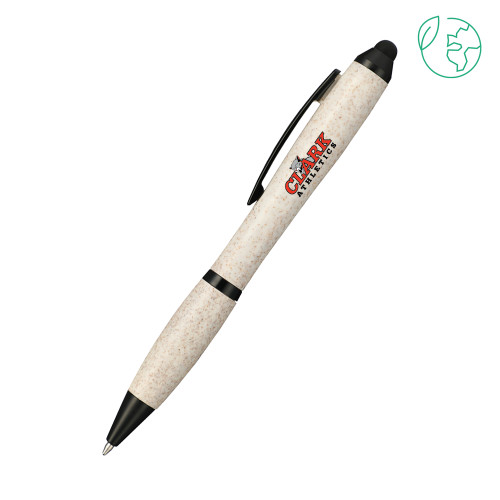  Nash Wheat Straw Ballpoint Beige Stylus Pen - Primary Logo