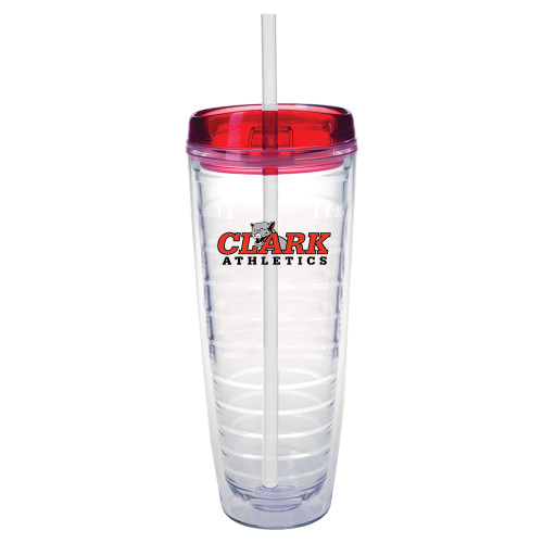  Tritan Double Wall Tumbler w/Red Top 26oz - Primary Logo