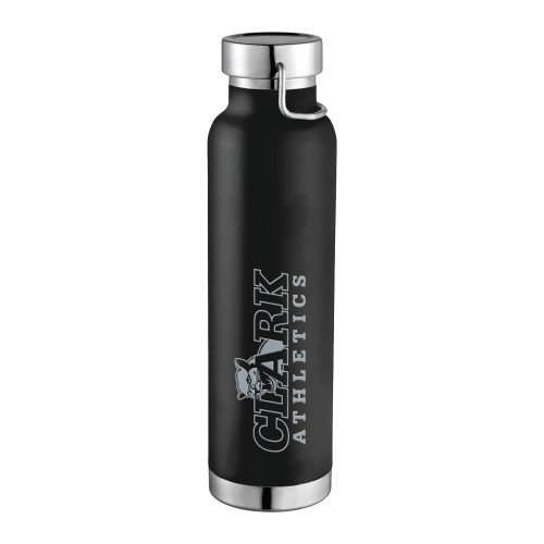  Thor Copper Vacuum Insulated Black Bottle 22oz - Primary Logo Engraved