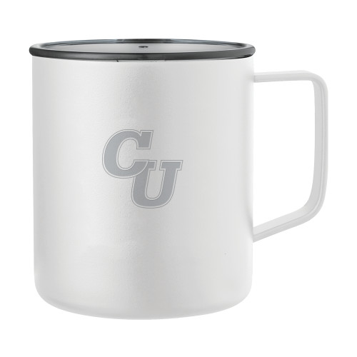 Rover Camp Vacuum Insulated White Mug 14oz - Interlocking CU Engraved