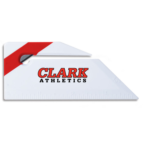  Angled Red Stripe Letter Opener - Clark Athletics