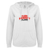 Thumbnail image for  ENZA Womens White V Notch Raw Edge Fleece Hoodie