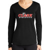 Thumbnail image for  Womens Black Performance Long Sleeve V Neck Shirt