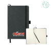 Thumbnail image for  5.5 x 8.5 Black FSC Mix Recycled Leather Bound Journal