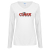 Thumbnail image for  Womens White Long Sleeve V Neck Tee