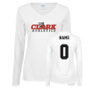 Thumbnail image for  Womens White Long Sleeve V Neck Tee