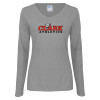 Thumbnail image for  Womens Grey Long Sleeve V Neck Tee 