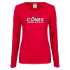 Thumbnail image for  Womens Red Long Sleeve V Neck Tee