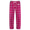 Thumbnail image for  Womens Dark Fuchsia/White Flannel Pajama Pant