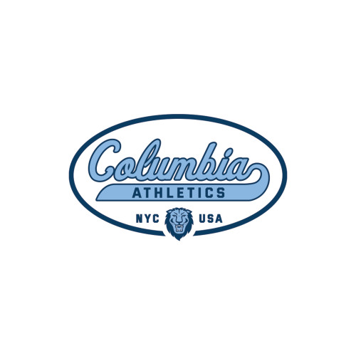  Large Decal - Columbia Athletics Script in Oval
