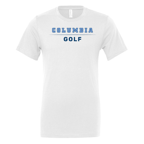  Bella + Canvas White Jersey Cotton T Shirt - Columbia - Golf