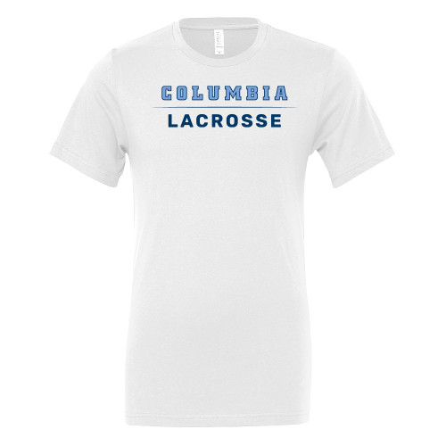  Bella + Canvas White Jersey Cotton T Shirt - Columbia - Lacrosse