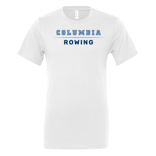 Bella + Canvas White Jersey Cotton T Shirt - Columbia - Rowing