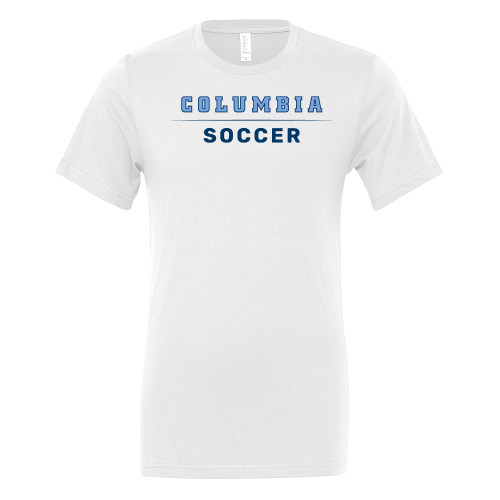  Bella + Canvas White Jersey Cotton T Shirt - Columbia - Soccer