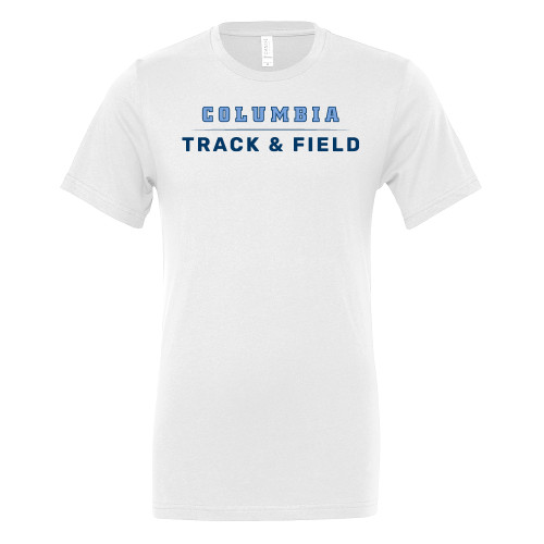  Bella + Canvas White Jersey Cotton T Shirt - Columbia - Track and Field