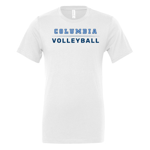  Bella + Canvas White Jersey Cotton T Shirt - Columbia - Volleyball
