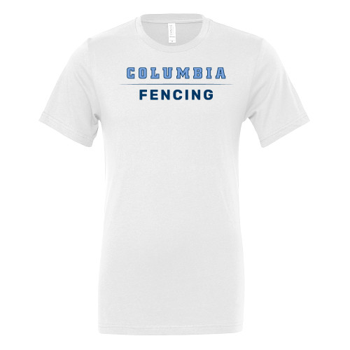  Bella + Canvas White Jersey Cotton T Shirt - Columbia - Fencing