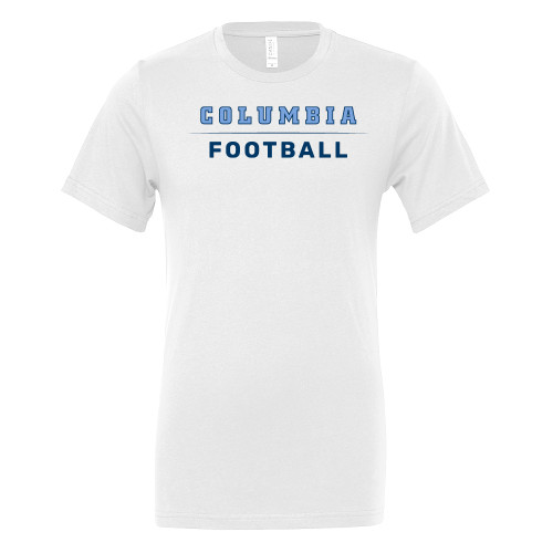  Bella + Canvas White Jersey Cotton T Shirt - Columbia - Football