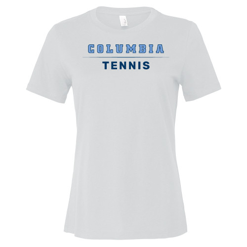  Bella + Canvas Womens White Relaxed Cotton T Shirt - Columbia - Tennis