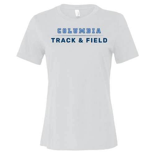 Bella + Canvas Womens White Relaxed Cotton T Shirt - Columbia - Track and Field