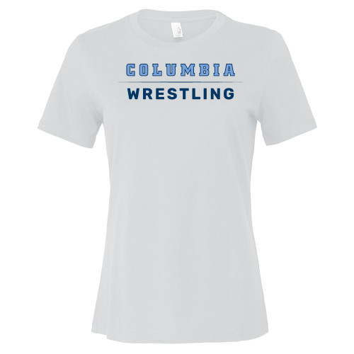  Bella + Canvas Womens White Relaxed Cotton T Shirt - Columbia - Wrestling