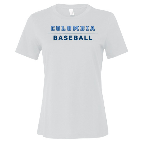  Bella + Canvas Womens White Relaxed Cotton T Shirt - Columbia - Baseball