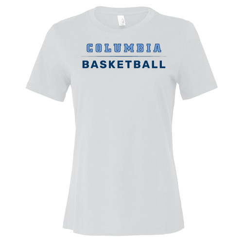  Bella + Canvas Womens White Relaxed Cotton T Shirt - Columbia - Basketball