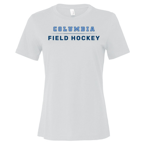  Bella + Canvas Womens White Relaxed Cotton T Shirt - Columbia - Field Hockey