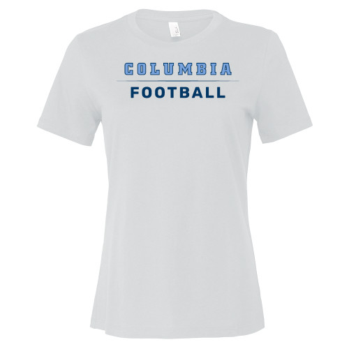  Bella + Canvas Womens White Relaxed Cotton T Shirt - Columbia - Football