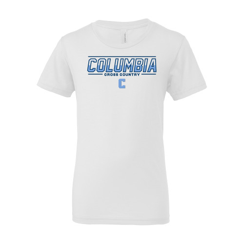  Bella + Canvas Youth White Jersey T Shirt - Columbia Cross Country - C