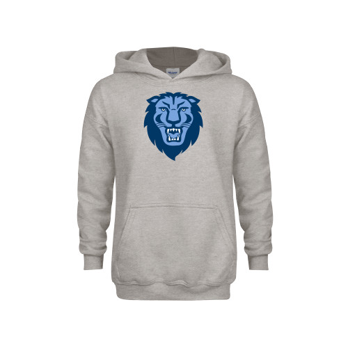  Youth Grey Fleece Hood - Columbia Primary Spirit Mark