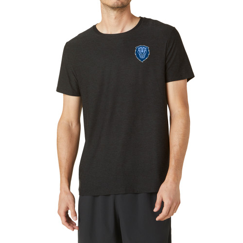  Beyond Yoga Mens Darkest Night Featherweight Always Beyond Short Sleeve Tee  - Columbia Primary Spirit Mark - Beyond Yoga