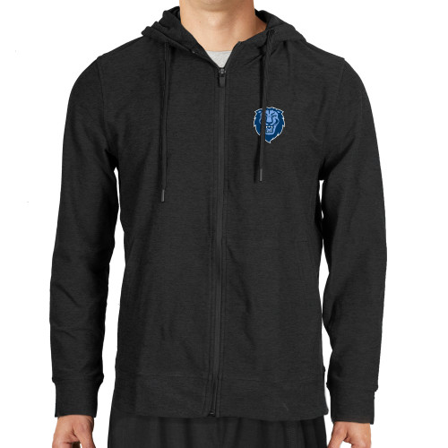  Beyond Yoga Mens Darkest Night Spacedye Freefit Zip Hoodie - Columbia Primary Spirit Mark - Beyond Yoga
