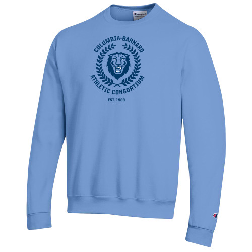  Champion Light Blue Fleece Crew - Columbia Barnard Athletic Consortium