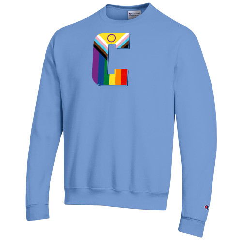  Champion Light Blue Fleece Crew - Columbia C Pride