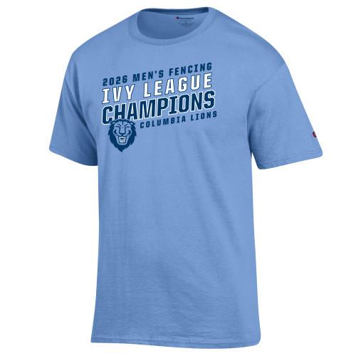  Champion Light Blue T Shirt - 2026 Mens Fencing Ivy League Champions