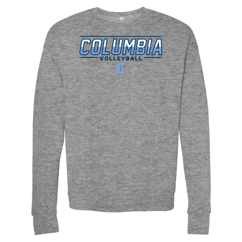  Bella + Canvas Heather Grey Fleece Crew - Columbia Volleyball - C