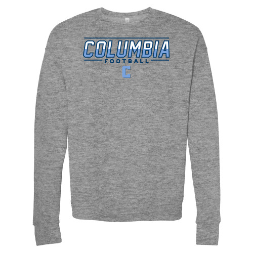  Bella + Canvas Heather Grey Fleece Crew - Columbia Football - C